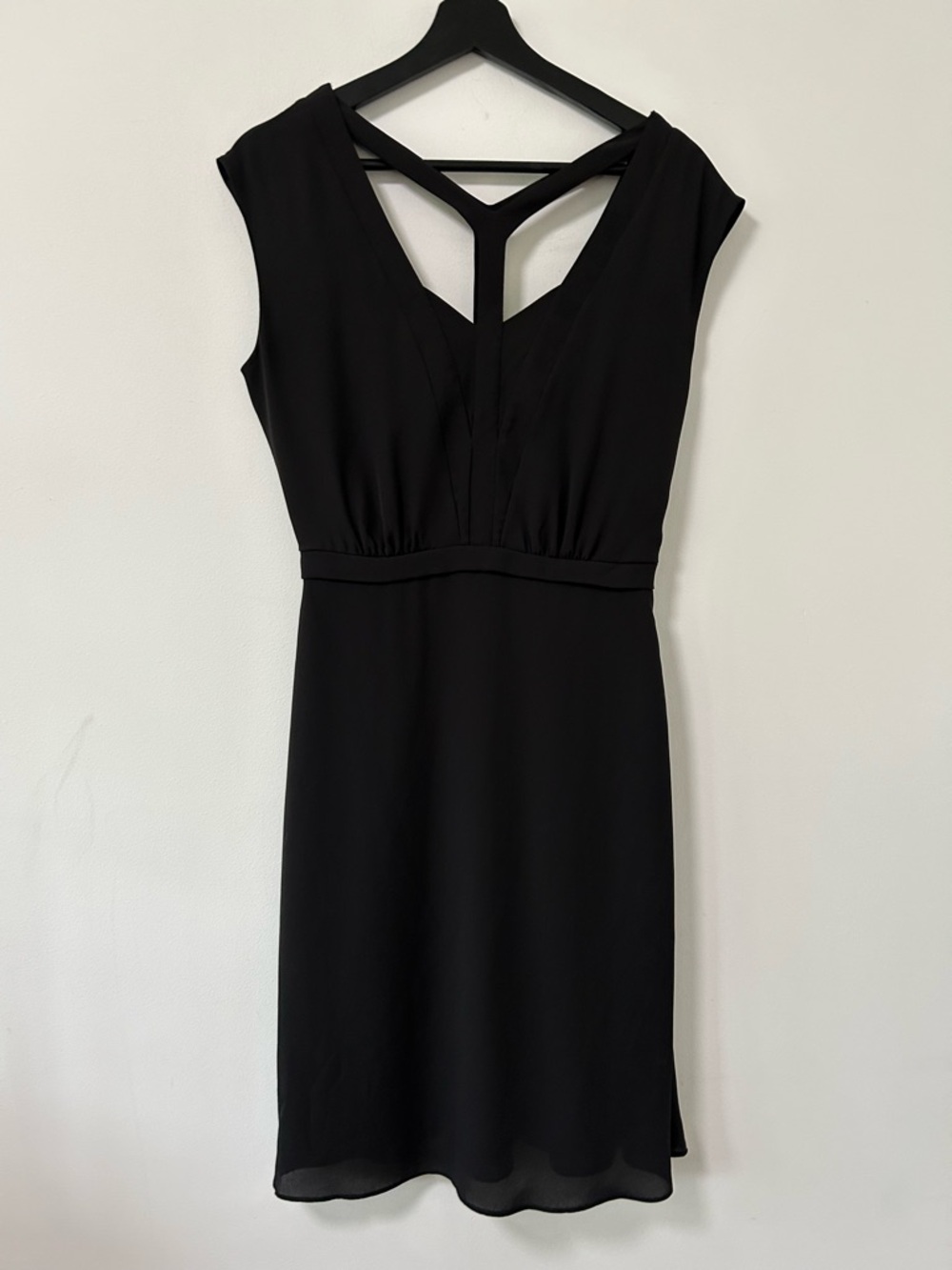 BCBGMaxAzria Black Mini Dress with Strappy Y-Back‎ size 2 Katryn